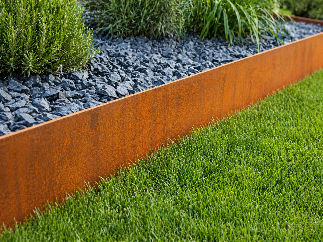 Bordure corten hauteur 10cm